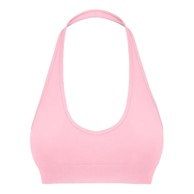 Halter Neck Seamless Sports Bra