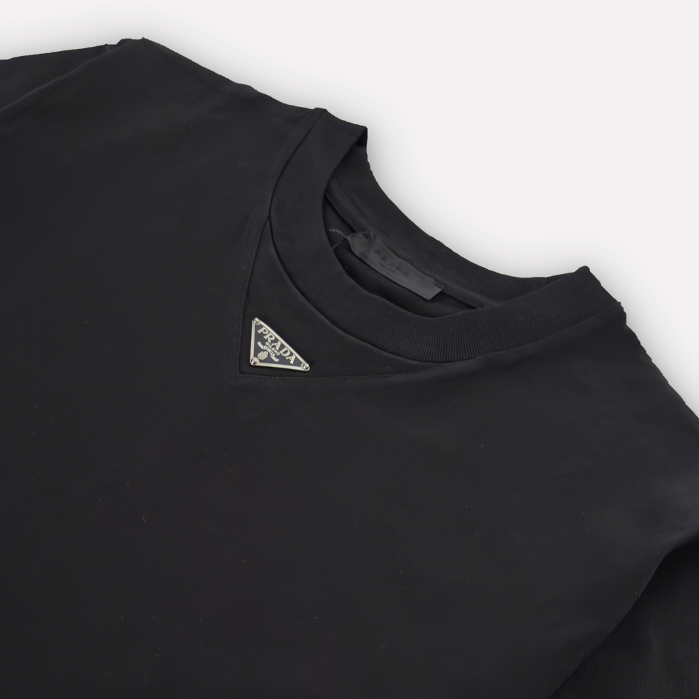 PRADA Metal Triangle Logo T-shirt