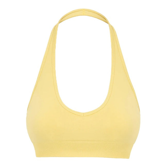 Halter Neck Seamless Sports Bra