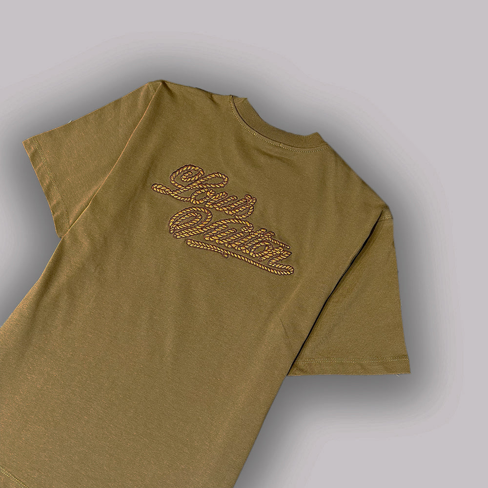 LV  Embroidered Signature Cotton T-Shirt