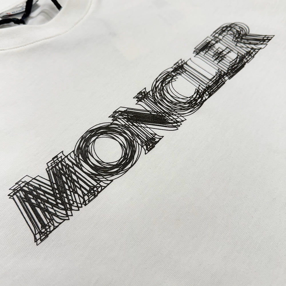 MONCLER Blurred Logo Cotton T-shirt
