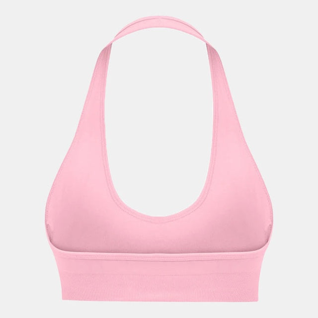 Halter Neck Seamless Sports Bra