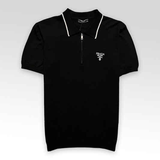 PRADA Polo Collar Knit T-shirt