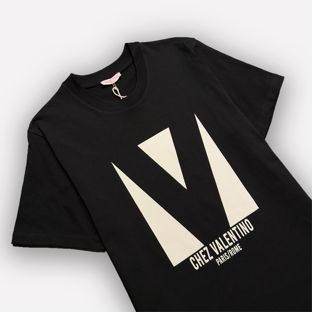 VALENTINO  Cotton T-shirt With Chez Print