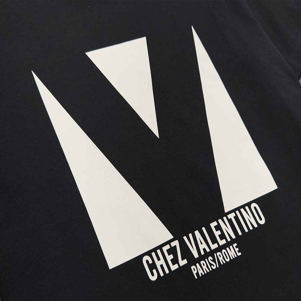 VALENTINO  Cotton T-shirt With Chez Print