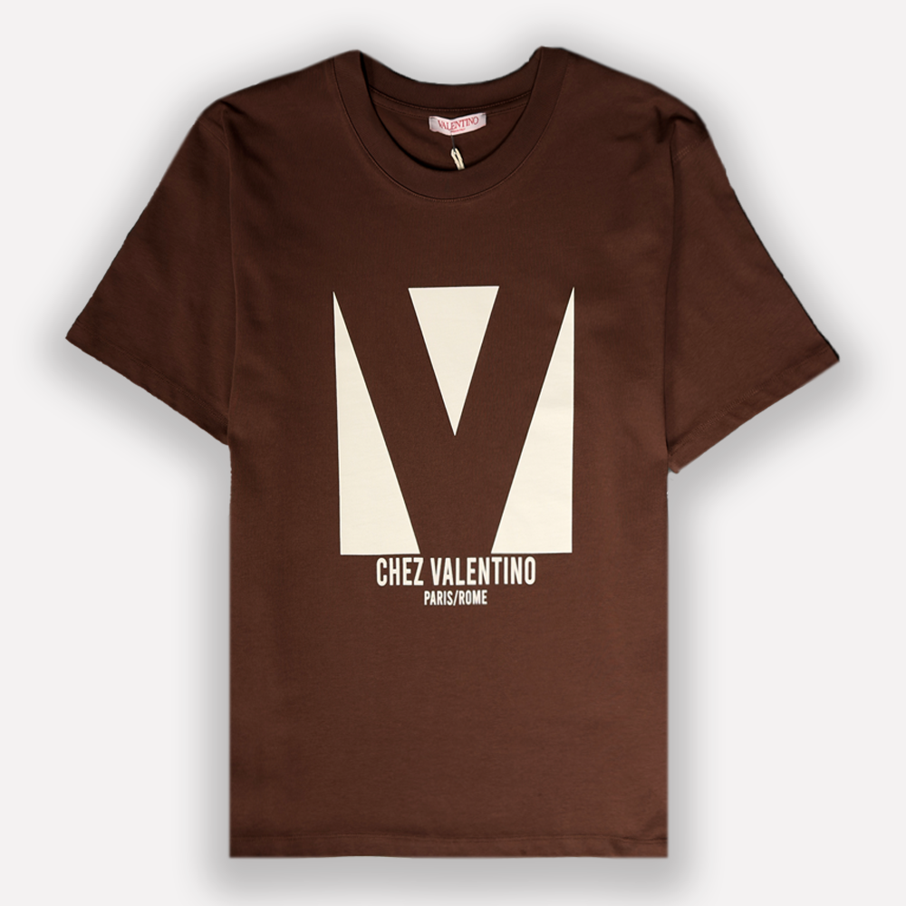 VALENTINO  Cotton T-shirt With Chez Print